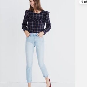 Madewell Light Wash Straight Leg Jeans